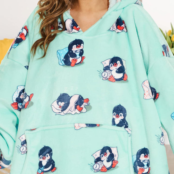 THREE POODLE Decken Hoodie, Oversize Hoodie Decken Pullover Kuschelpullover für Damen Herren Kinder,