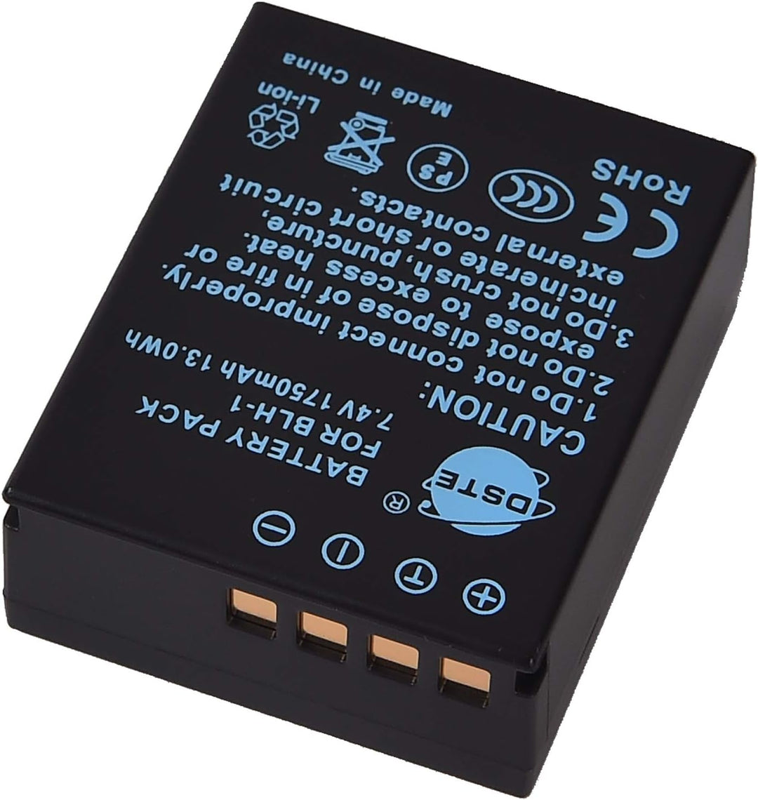 DSTE 2-Pack Ersatz Batterie und DC166E Reise Ladegerät Compatible für Olympus BLH-1 BLH1 EM1 E-M1 Ma