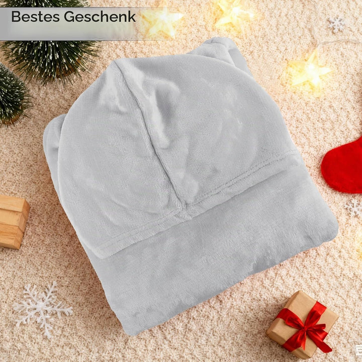 Hoodie Decke mit Ärmeln, Oversize Hoodie Sweatshirt, Tragbare Decke zum, Anziehen Erwachsene Kuschel