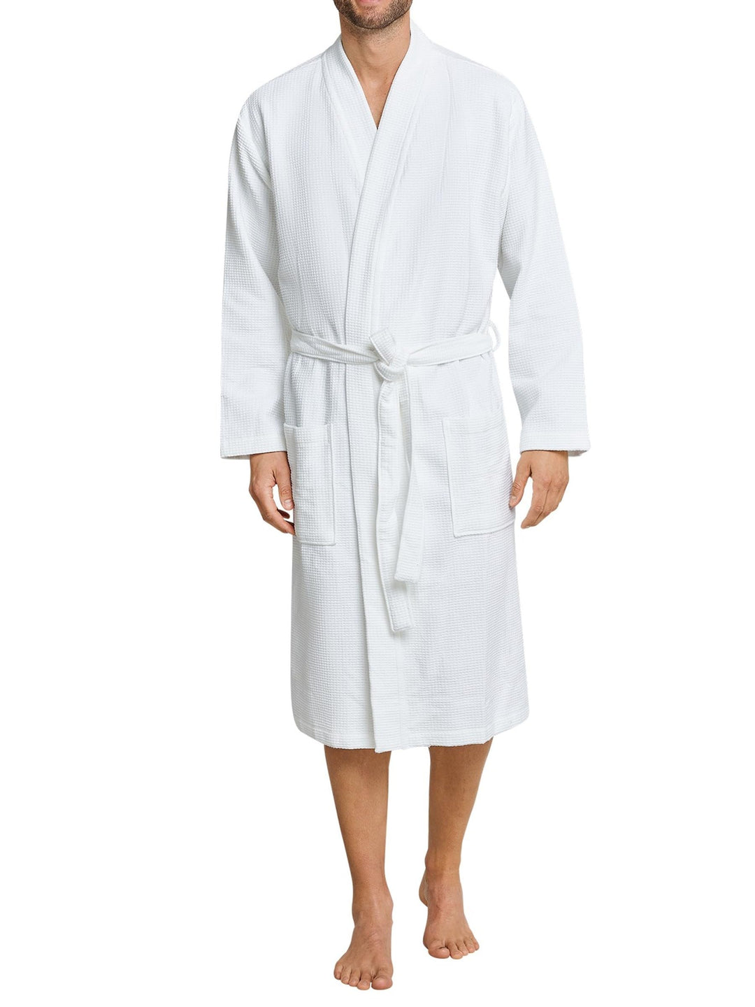 Schiesser Herren Bademantel 48 Weiss 100, 48 Weiss 100