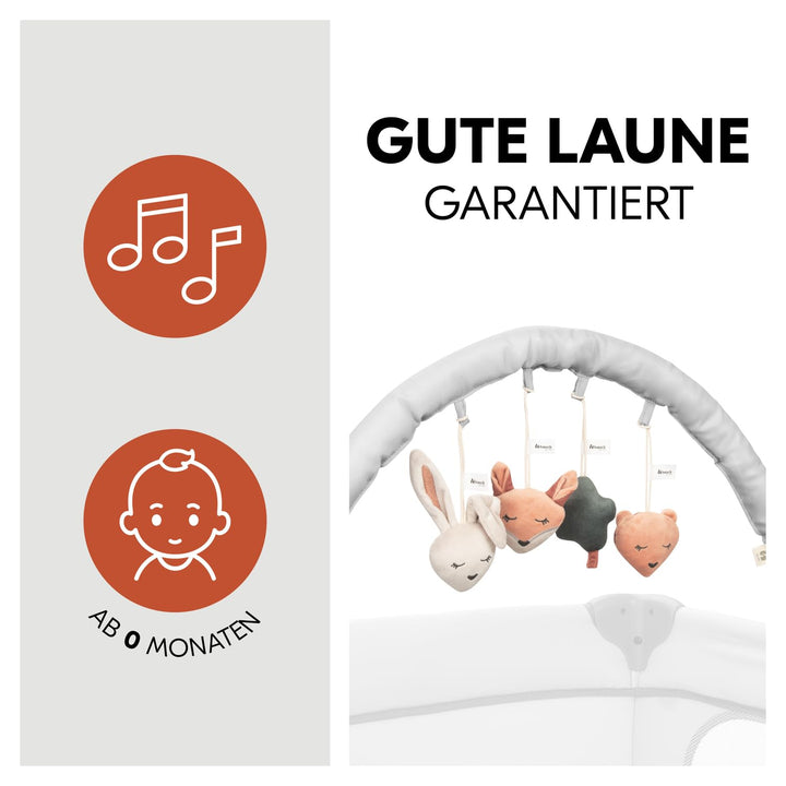 hauck Baby Spielbogen für Reisebetten, Waldtiere - Kompatibel mit Dream N Play Plus, Sleep N Play Go