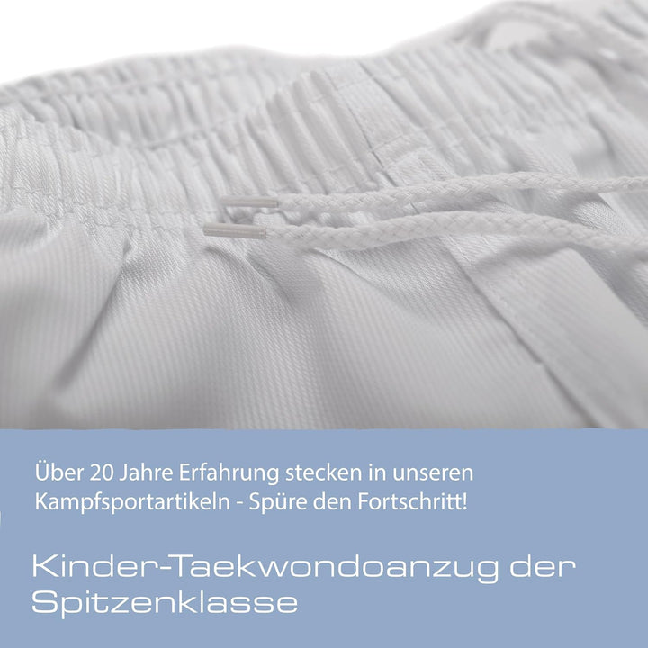 Ju-Sports Taekwondo Anzug Bonsai pro Weiss - Dobok speziell für Kinder &amp; Einsteiger inkl. weissem Gü