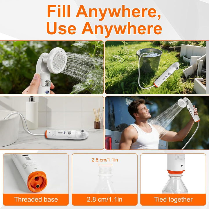 Tragbar Elektrisches Bidet mit 2,5L-Wassertank,1600-mAh Akku