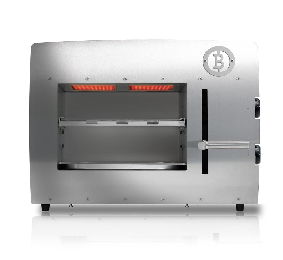 Beefer E-Beefer XL – Elektrischer 800°C Oberhitzegrill Vollständig aus Massivem Edelstahl mit Doppel