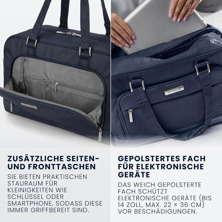WITTCHEN Reisetasche aus Polyester | Kollektion: Easy Travel | Handgepäck mit Netbook-Fach und RFID-