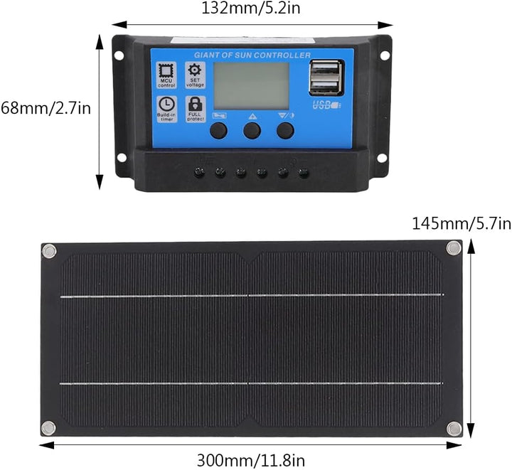 Solarpanel-Kit 60W 18V 100A Batterieladegerät Controller Tragbar | Faltbar USB-C USB-A DC Ausgang So