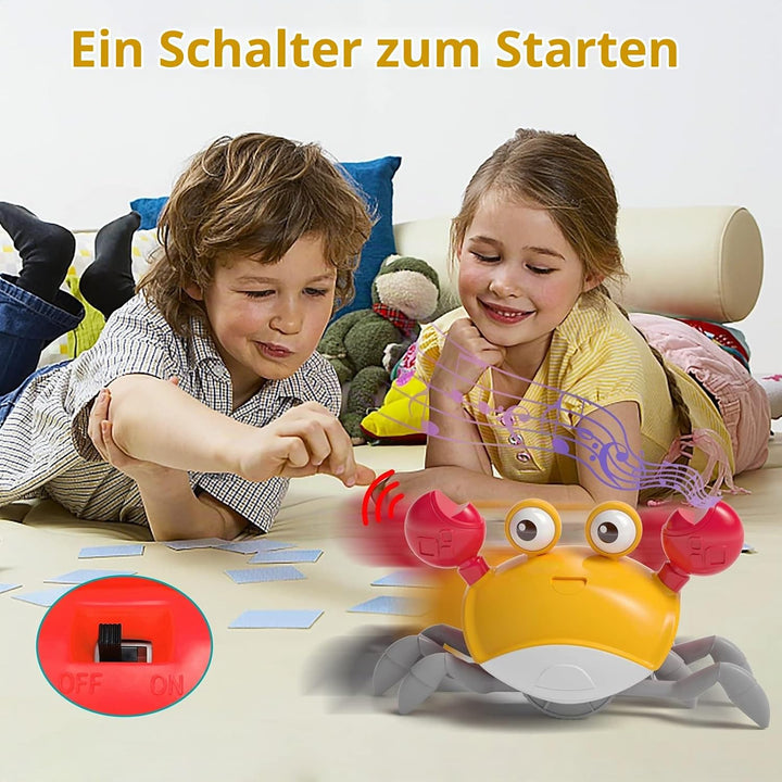 Sensorische Krabbe, Interaktive Musikkrabbe, die automatisch Hindernissen ausweicht, elektronische M