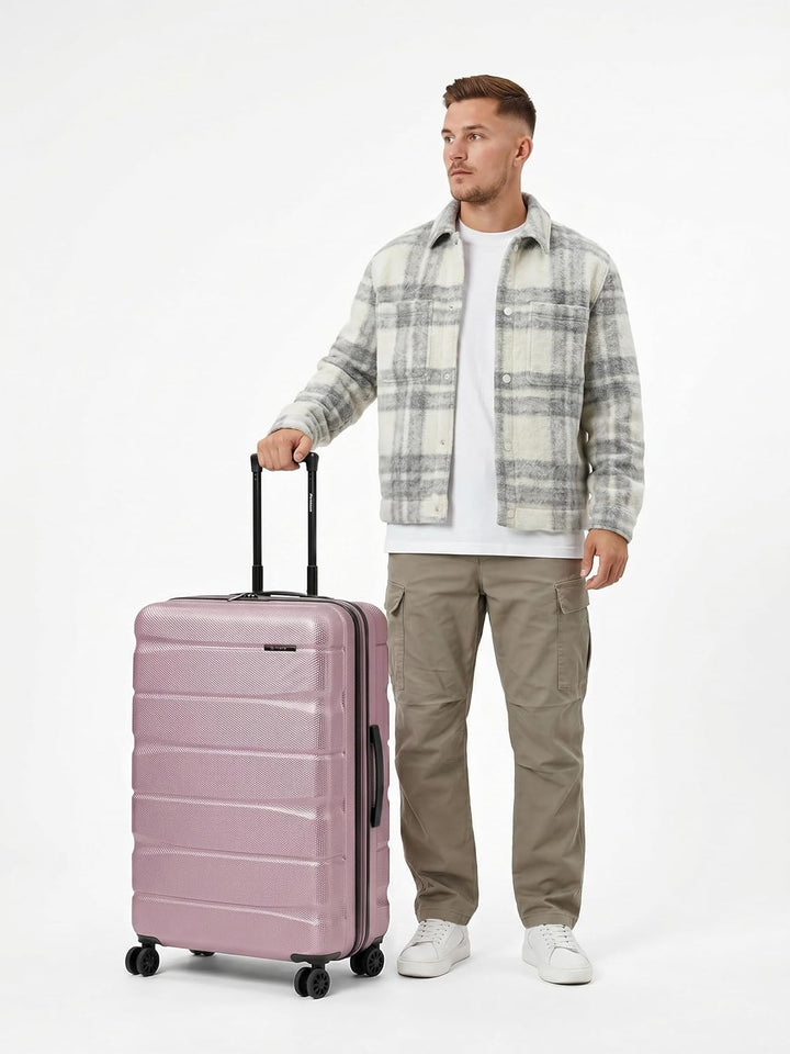 Franky Munich 4.0 Koffer gross | Hartschalen Trolley mit 4 Rollen, Kreuzpackgurt, arretierbarer Grif