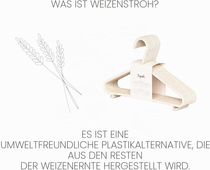 3 Sprouts - Kleiderbügel für Kinder – Baby und Kleinkinderkleidung - Nachhaltige Kleiderbügel aus We