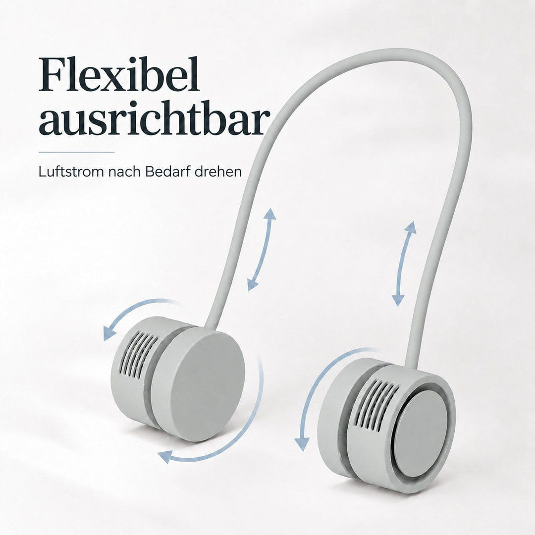 Nackenventilator USB-C, 180 g Halsventilator mit 3 Windstufen, Aromafunktion, flexiblem Luftstrom &amp;