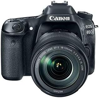 Canon EOS 80D DSLR Digitalkamera inkl. EF-S 18-135mm F3.5-5.6 is USM Objektiv (24,2 Megapixel, 7,7 c
