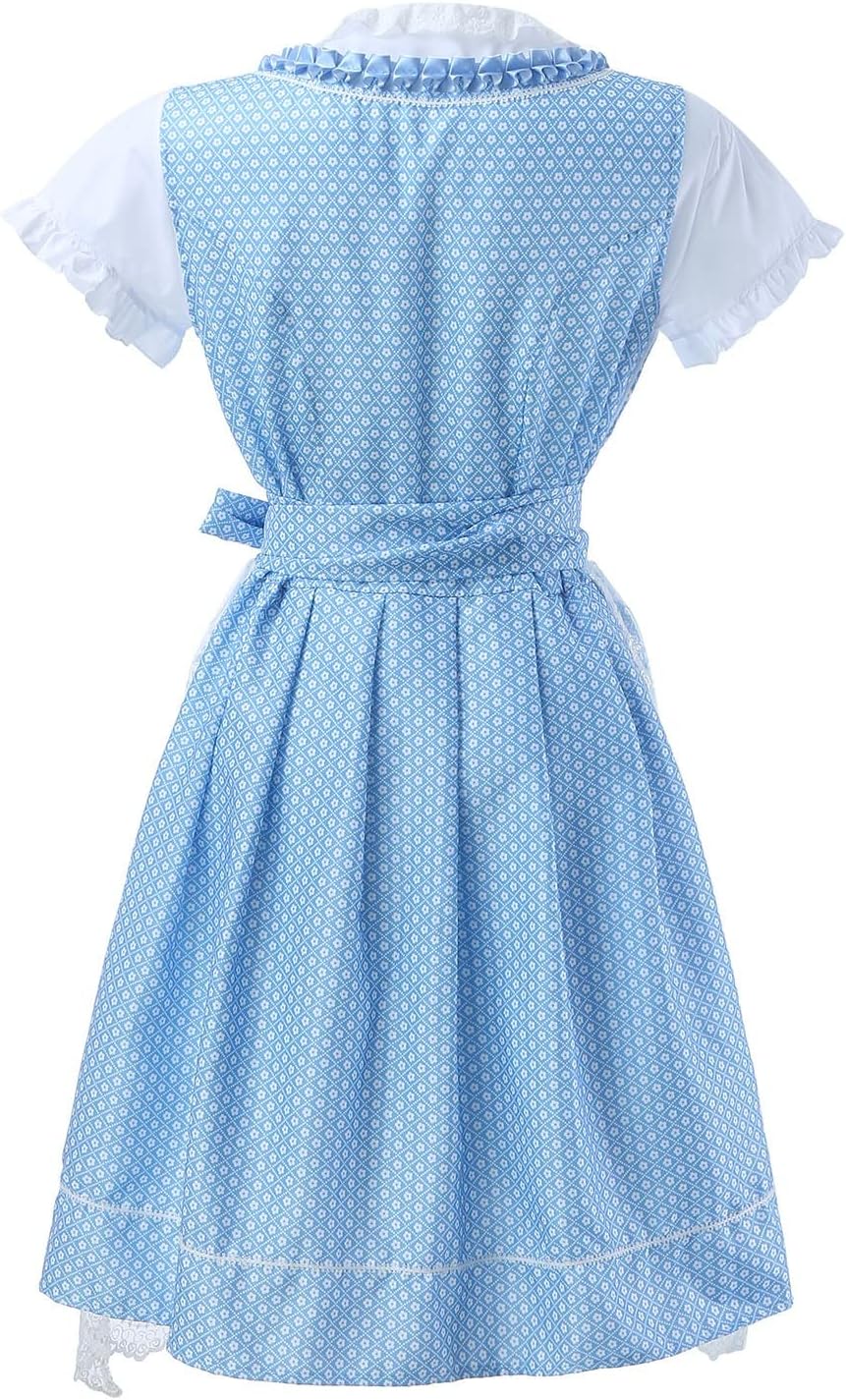 Eauptffy Dirndl-Komplettsets Für Damen Trachtenkleid Rockabilly Abschlussballkleid Oktoberfest Vinta
