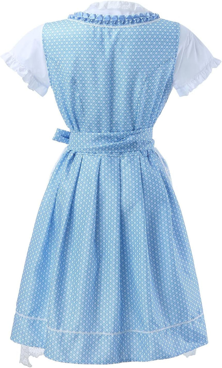 Eauptffy Dirndl-Komplettsets Für Damen Trachtenkleid Rockabilly Abschlussballkleid Oktoberfest Vinta