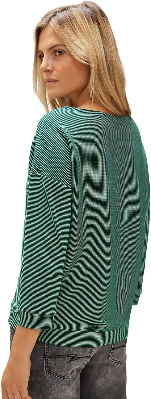 Damen Shirt mit Streifenstruktur 36 Gentle Green, 36 Gentle Green