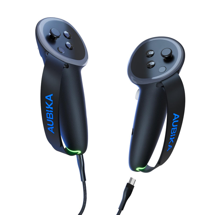 Aubika Wiederaufladbare Controller-Griffabdeckung für Quest 3S, Oculus Quest 3 Griffe Zubehör, mit 2