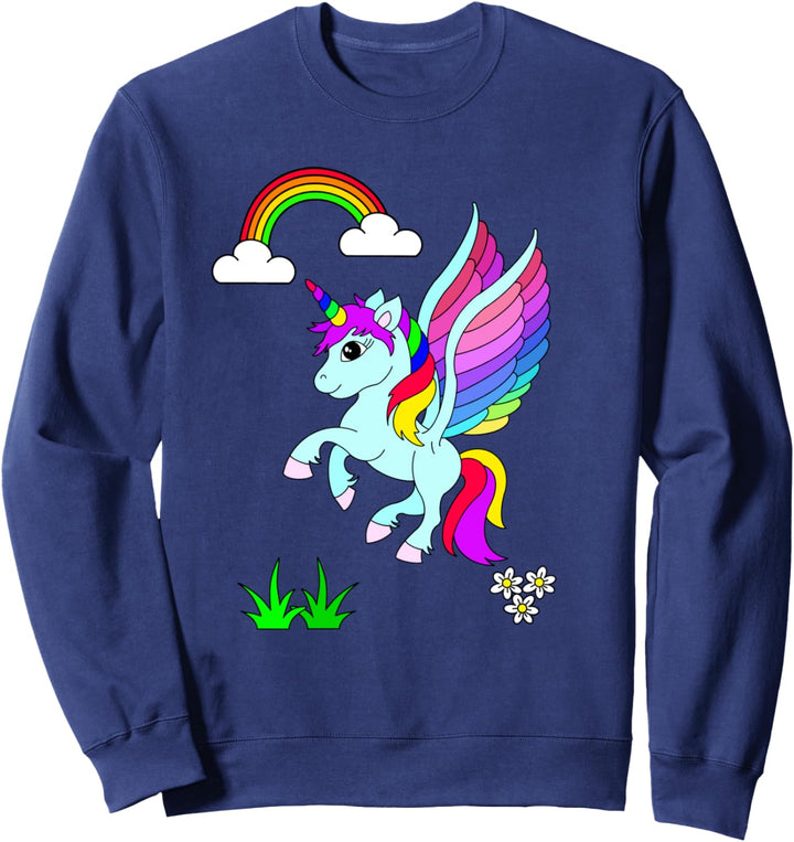 Einhorn und Regenbogen Sweatshirt