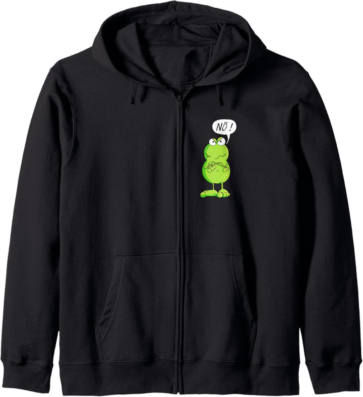 Statement Frosch I Nö Fun Design I Nein Comic Spruch Kapuzenjacke