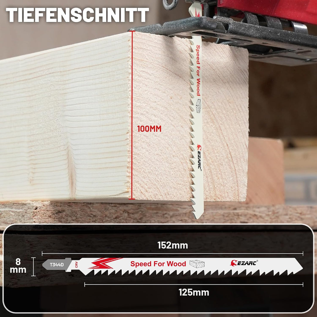 EZARC 36tlg Stichsägeblätter Set Für Holz, T Schaft Stichsägeblätter Und Aufbewahrungskoffer, Mit Ve