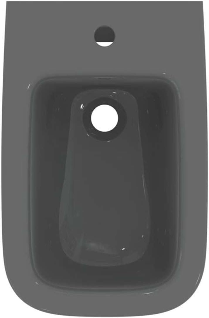Ideal Standard - i.life B, Bidet Bodendraht, mit Hahnloch, mit Überlaufloch, grau glänzend