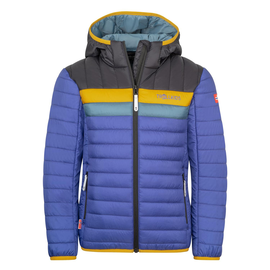 Trollkids Kids Eikefjord Jacket Glow Blue 140, Glow Blue 140