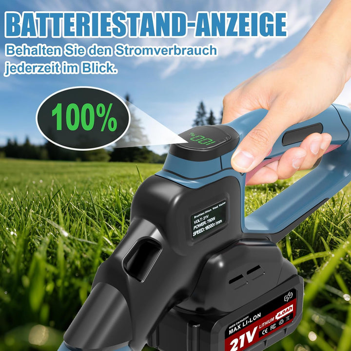 rasentrimmer mit akku und unkrautbürste,5-in-1 Akku Rasentrimmer