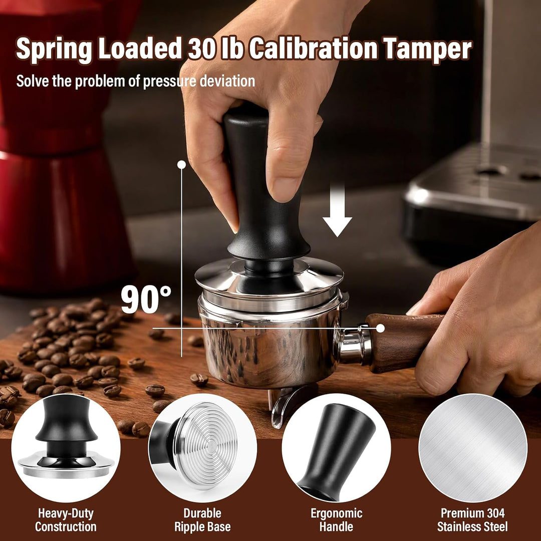 Espresso Zubehör Set mit Tamper WDT Tool Leveler Tampermatte 51mm, 51mm