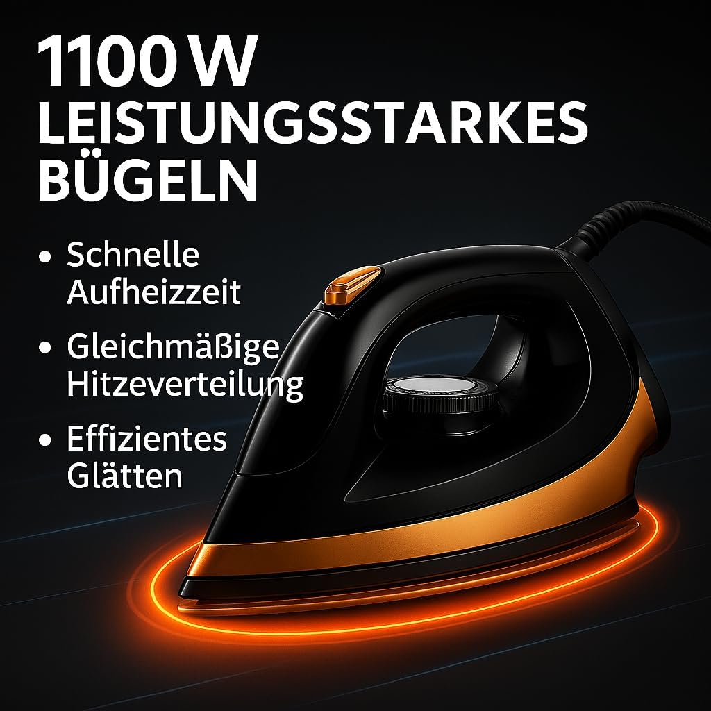 Clever Clean Dampfbügelstation Champagnergold Bügeleisen mit Wassertank
