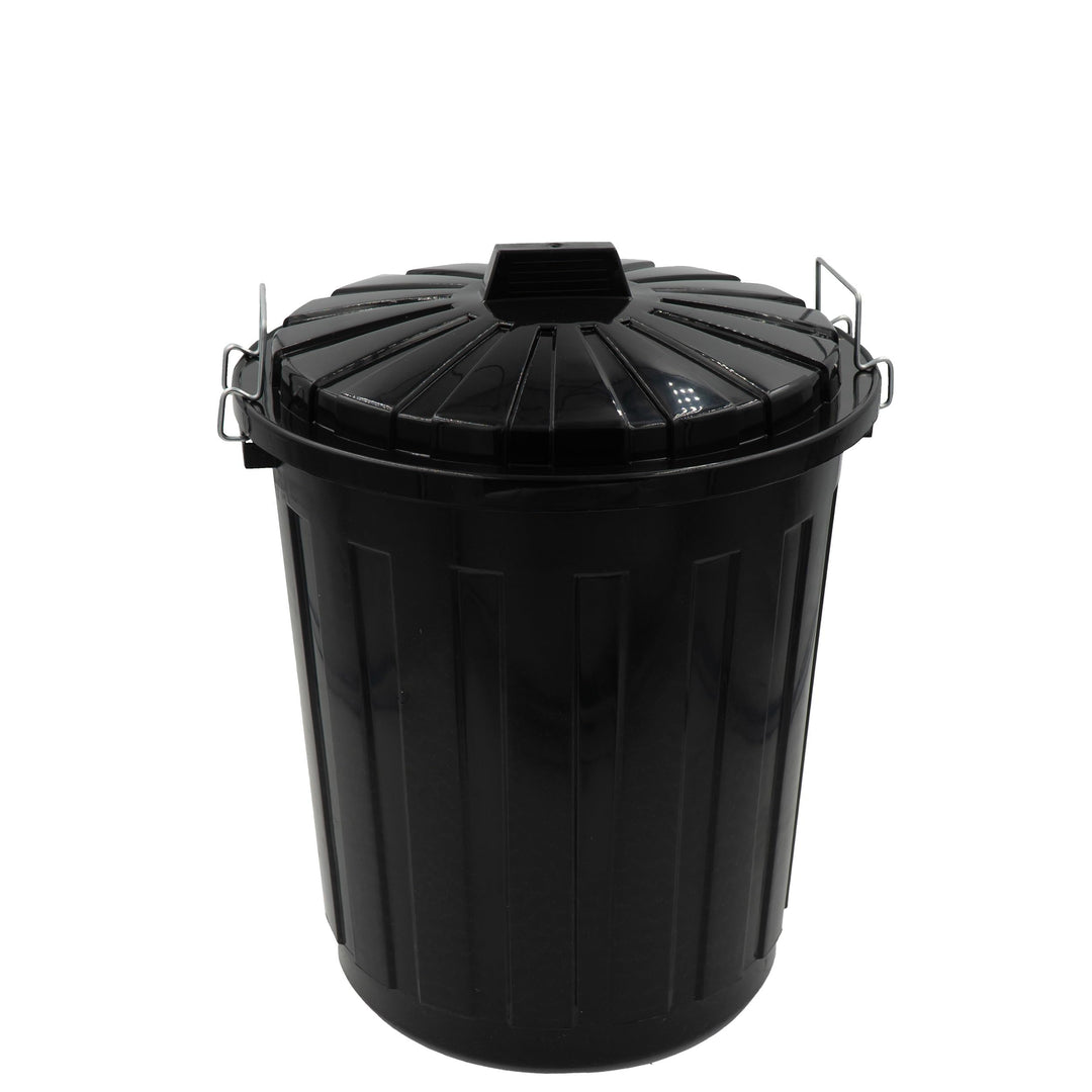 HRB Maxitonne Liter, Tonne aus stabilem Hartplastik, abnehmbarer Deckel mit Metallverschlüssen, geei