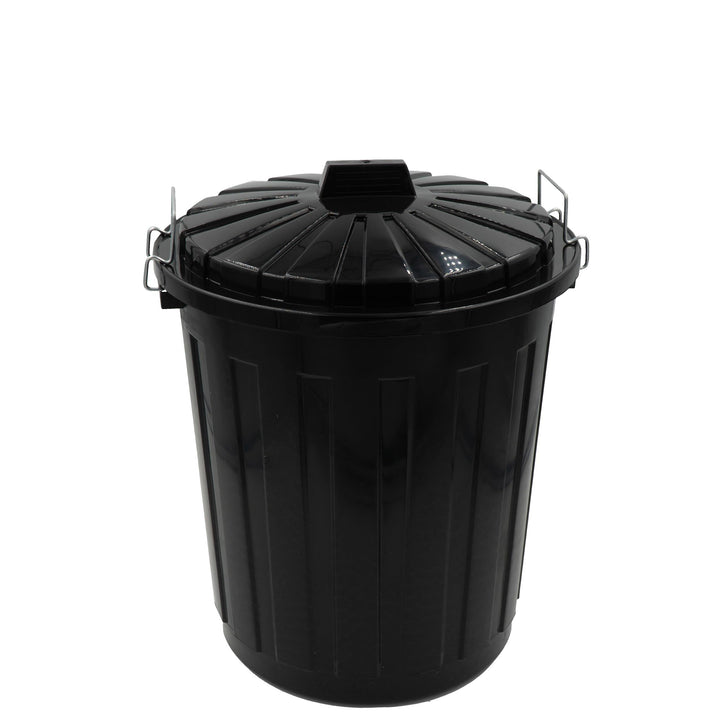 HRB Maxitonne Liter, Tonne aus stabilem Hartplastik, abnehmbarer Deckel mit Metallverschlüssen, geei