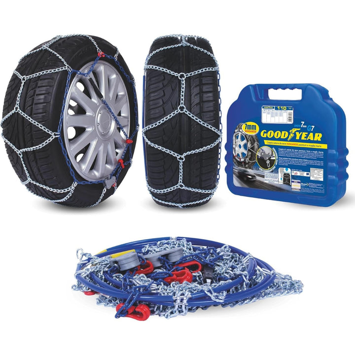 Goodyear 77956 Schneeketten 7 mm für auto, Grösse 110, Grösse 110