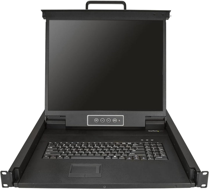 StarTech.com Rack KVM Konsole - US Tastatur(QWERTY), Ein Port VGA KVM mit 19" LCD Monitor - 1HE LCD