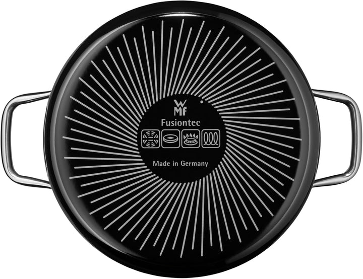 WMF Fusiontec Compact Kochtopf gross 24 cm, Glasdeckel, Bratentopf Induktion 4,5l, High-Tech Keramik