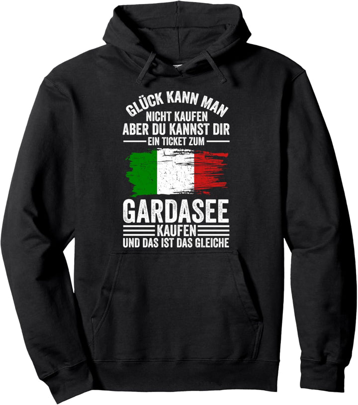 Italienische Flagge Gardasee Pullover Hoodie