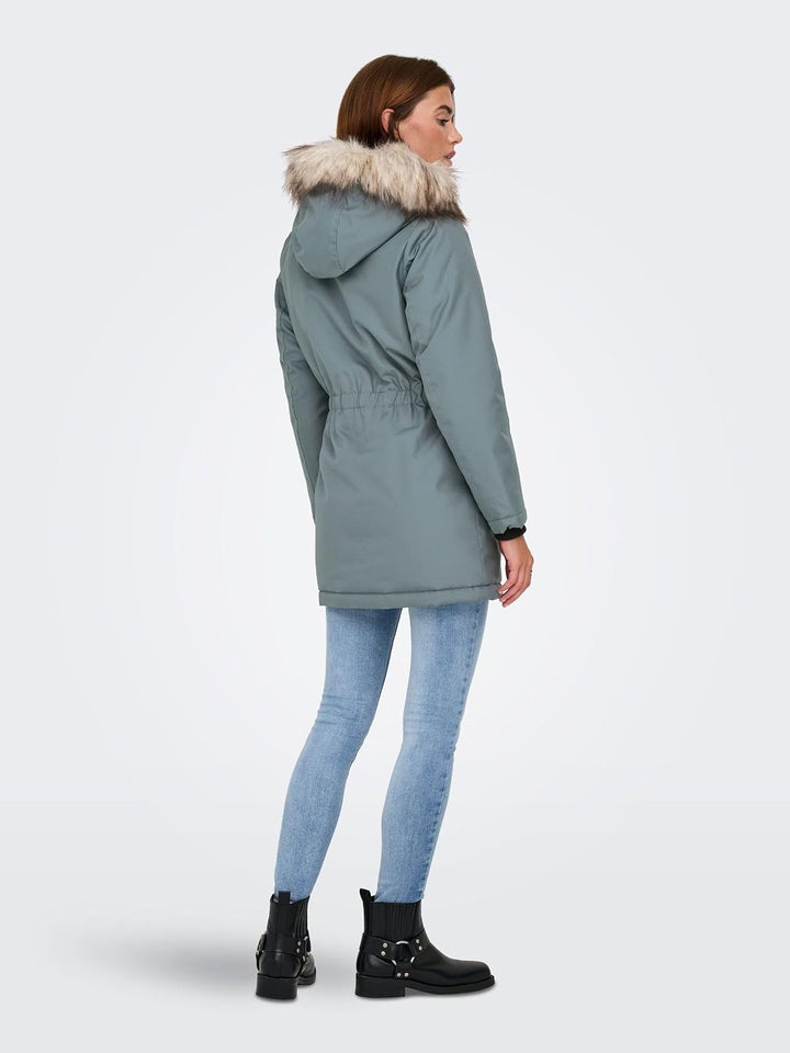 ONLY Female Langer Parka ONLIRIS Langer Parka XS Balsam Green, XS Balsam Green