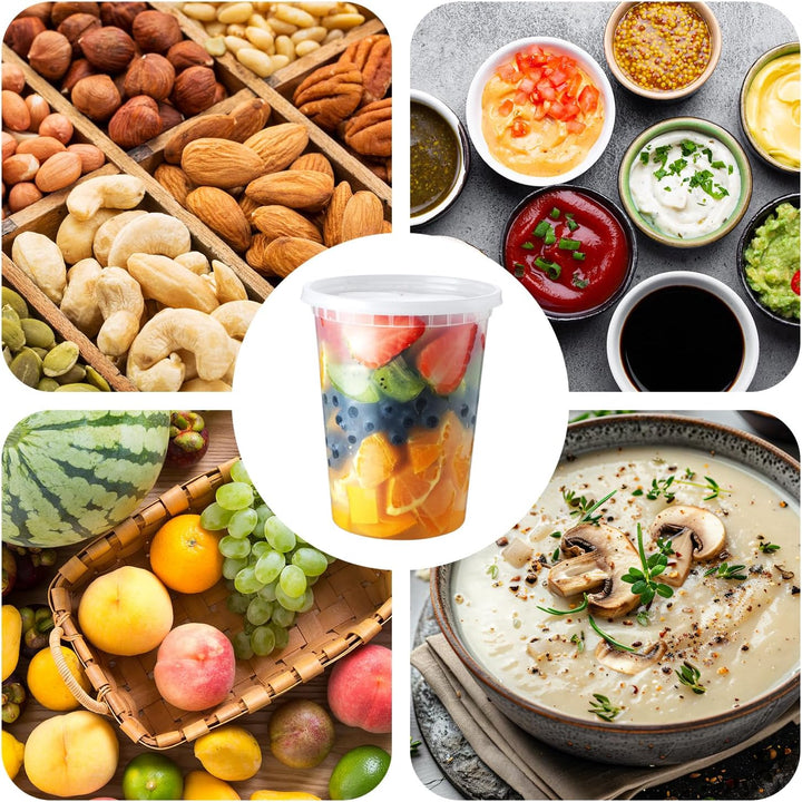 Eupako Vorratsdosen mit Deckel Luftdicht, Deli Container 30 Stück 960ml 32oz-30 stück, 32oz-30 stück