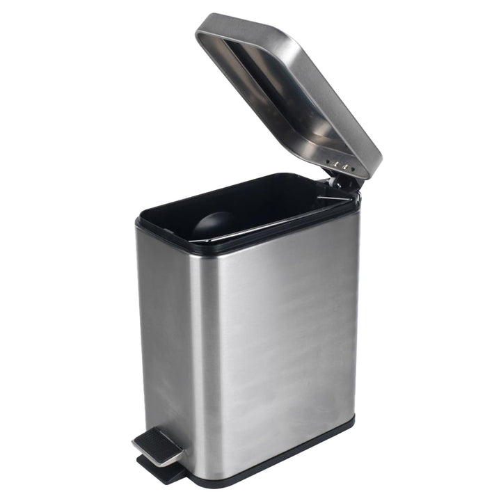 Beldray LA041173SS Treteimer für Badezimmer – Abfalleimer mit rechteckigem Soft-Close-Deckel, Küchen