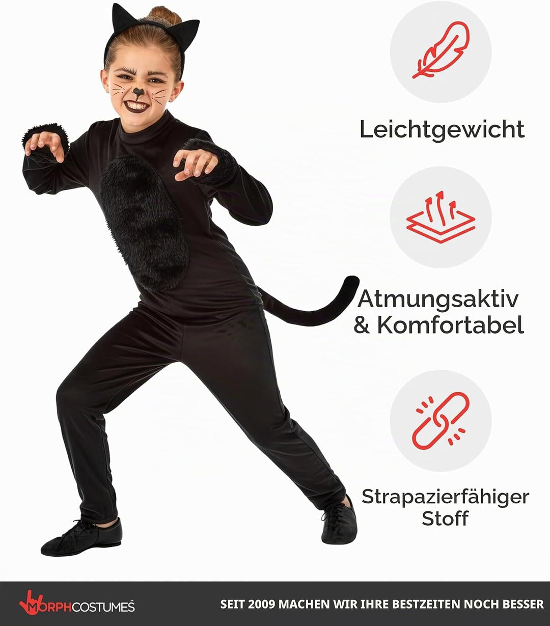 Fun Shack Katzenkostüm Mädchen, Süsses Halloween Kostüm Kinder, S