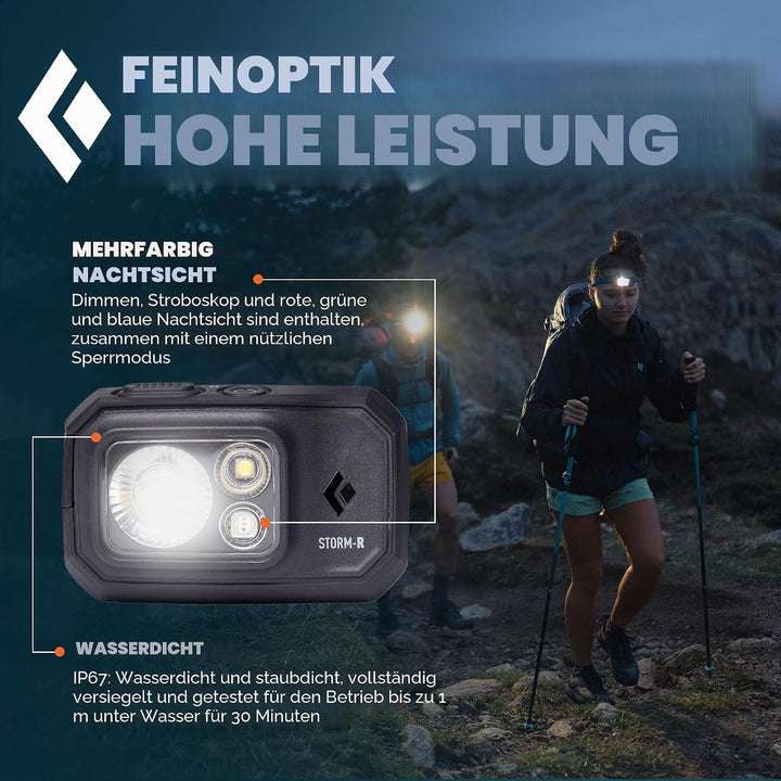 Black Diamond Storm 500-r Stirnlampe Kunststoff Einheitsgrösse Schwarz, Einheitsgrösse Schwarz