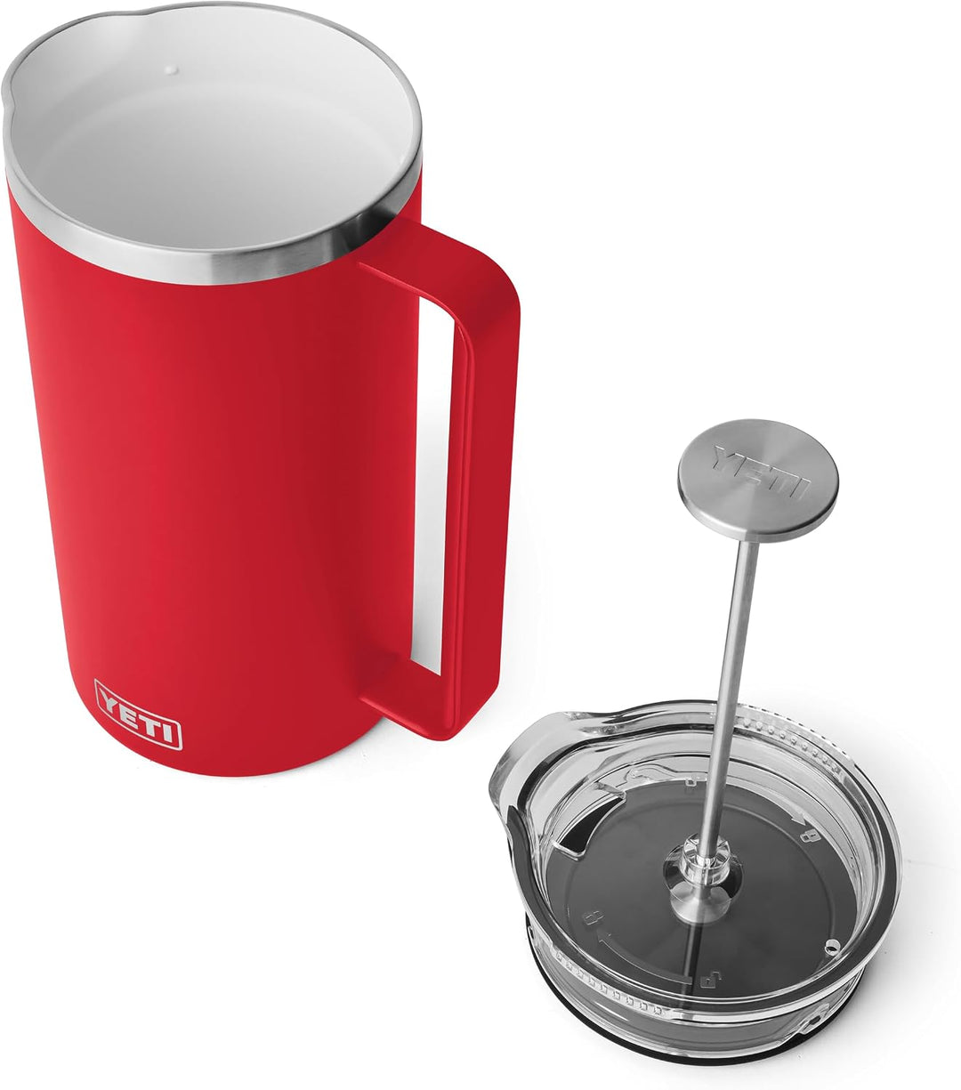 YETI Rambler Stempelkanne Mit DuraSip Keramikbeschichtung, Rescue Red, 64 oz (1.9 L), Rescue Red