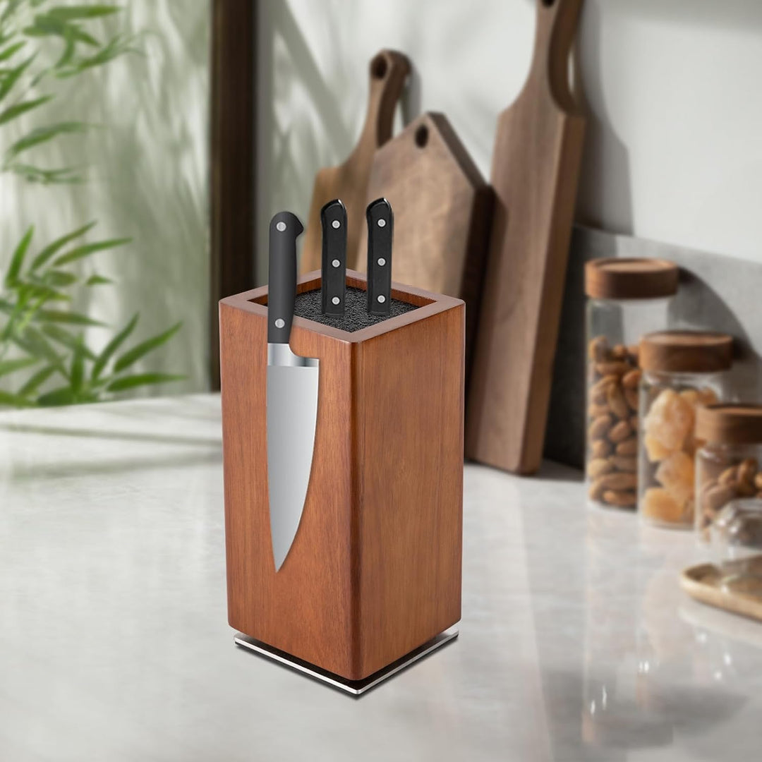 Magnetischer Messerblock ohne Messer, 360° drehbarer Messerhalter mit vierseitigen Magneten &amp; rutsch