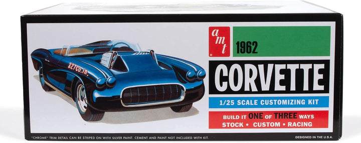 Round2 AMT1318/12 1/25 1962 Chevy Corvette Modellbausatz, Mehrfarbig