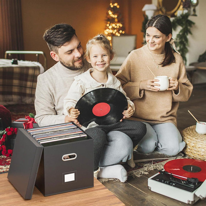 Generisch Schallplatten Aufbewahrungsbox, Vinyl Schallplattenkoffer, Record Box, Bietet Platz Für 80