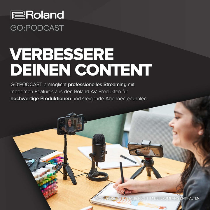 Roland GO:Podcast | Video‑Podcast‑Studio für Smartphones