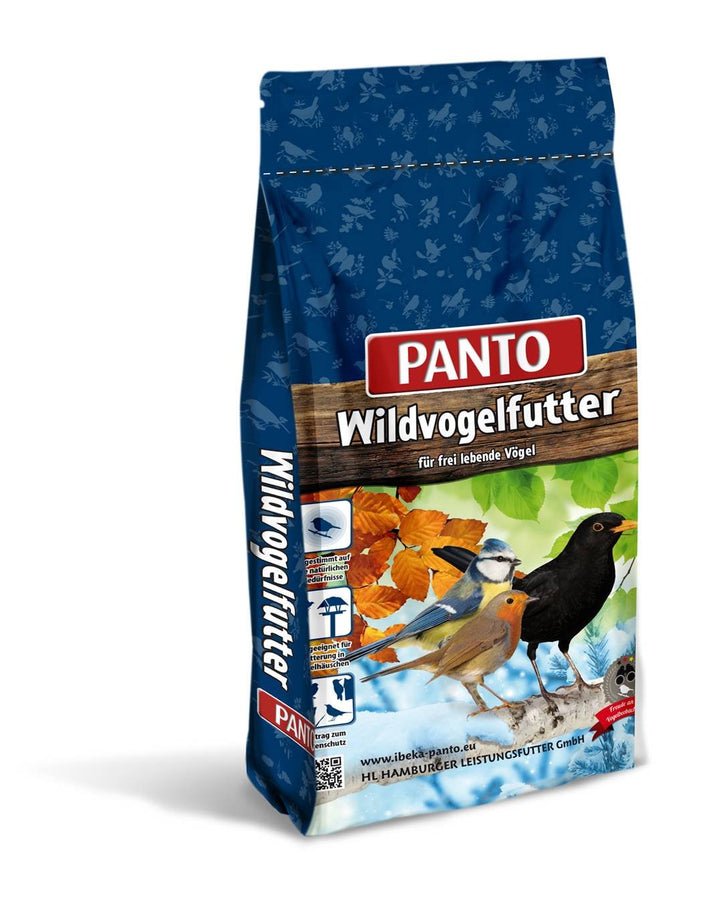 PANTO Wildvogelfutter Power Mix – 20 kg Vogelfutter für Futterhäuschen, Streufutter für Vögel mit So