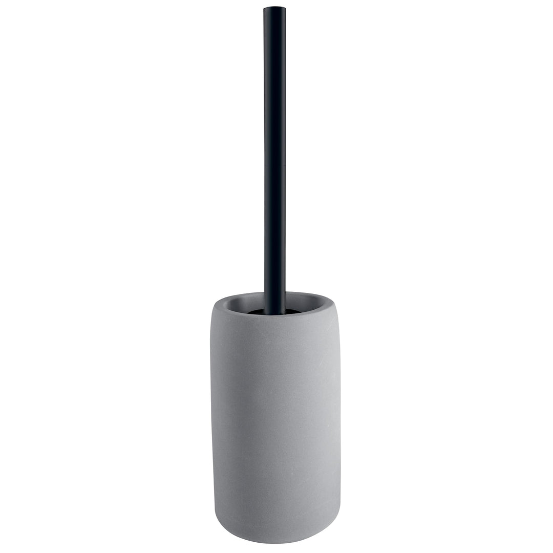 Spirella WC Bürste Toilettenbürste Klobürste Gemma Steingut 11 x 44,5 cm - Grau, Grau