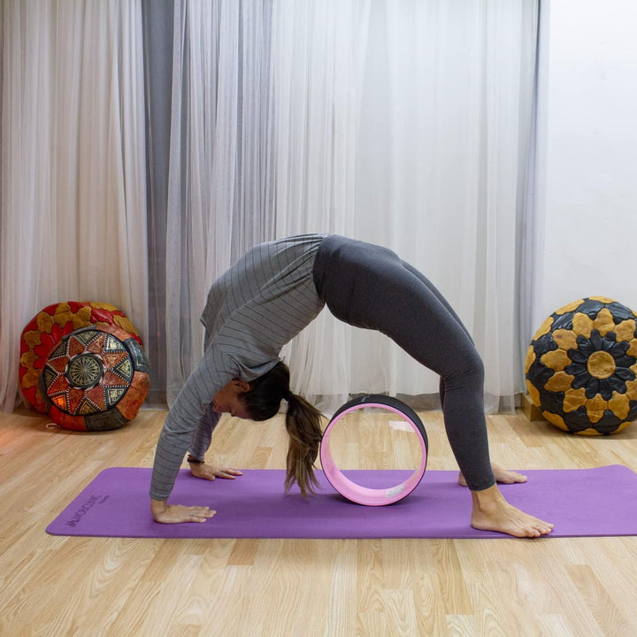 Mobiclinic, Yoga Rad, Europäische Marke, Verbessern Sie Ihre Flexibilität und Ausdauer, 30 x 13 cm,