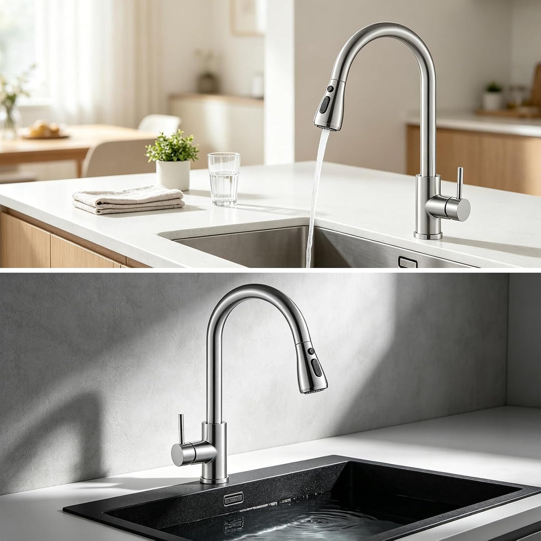 Wasserhahn Küche Ausziehbar, Küchen Wasserhahn mit Ausziehbare Düse
