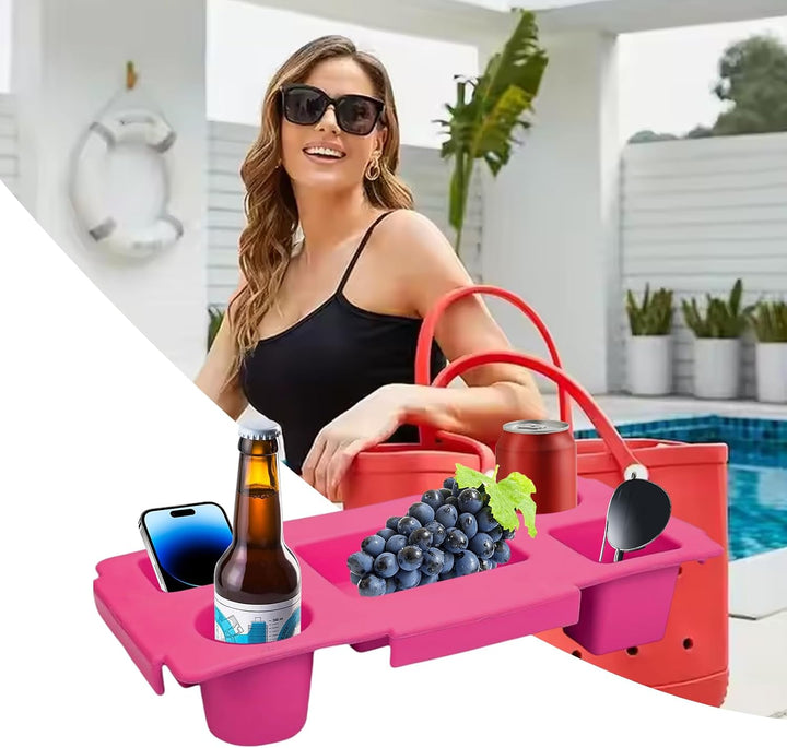 Strandtasche Getränkehalter Topper Snacks Und Getränkehalter Für Warmes Rosa., Warmes Rosa.