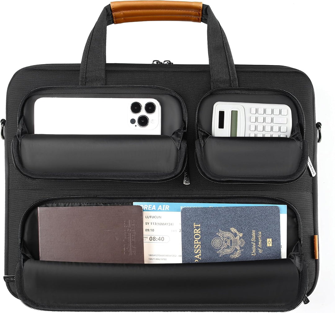 DOMISO 15-15.6 Zoll Laptoptasche Wasserdicht, Business Aktentasche mit Schulterriemen, tragbare Comp