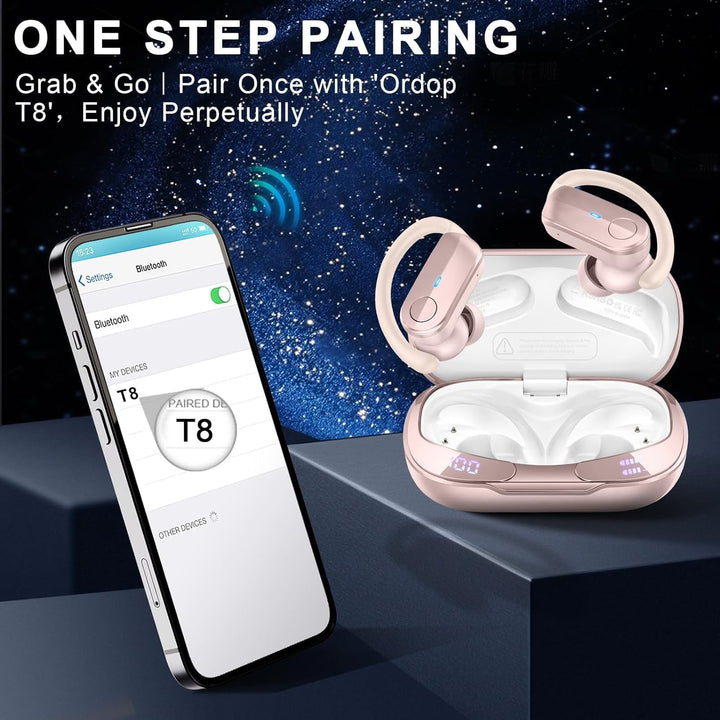 Ordtop Bluetooth Kopfhörer, Kopfhörer Kabellos Bluetooth HiFi Stereo,SY-DE43-4